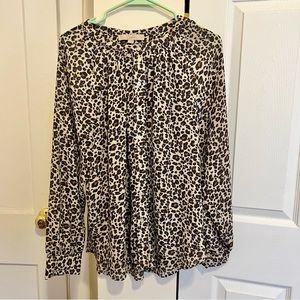 LOFT leopard print blouse